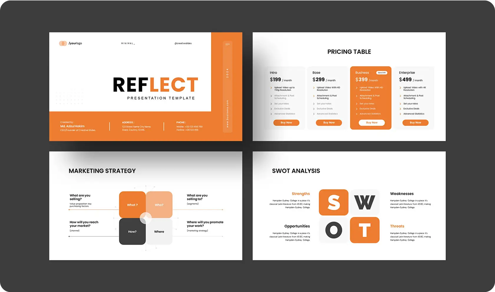 Пример современного дизайна презентации